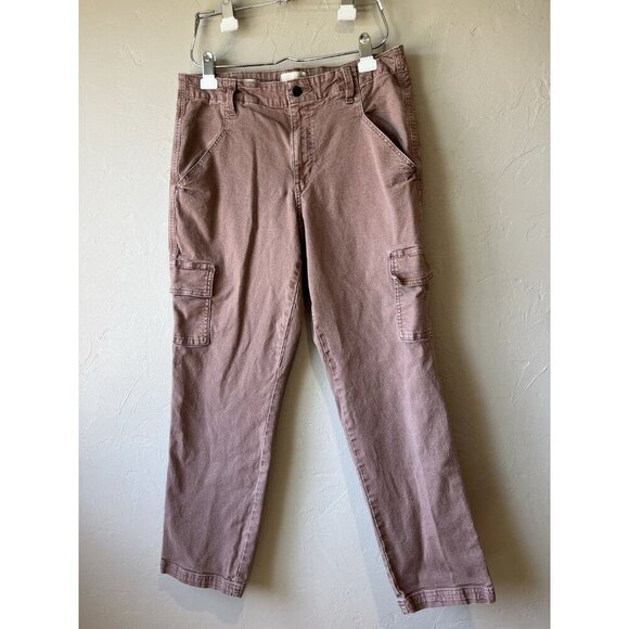 universal thread Cargo Pants Pink Dusty Loose 12 High Rise Slim Straight Casual - Picture 1 of 6